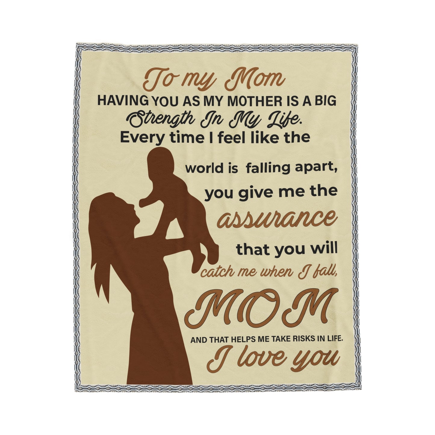 To My Mom | Velveteen Plush Blanket