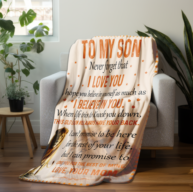 To My Son | Velveteen Plush Blanket
